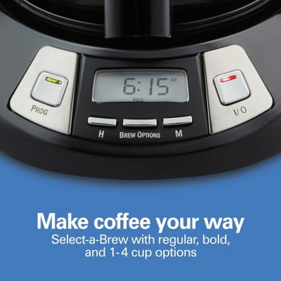 12 Cup Programmable Coffee Maker - Black - Drip Coffee Machine, Nonstick Hot Plate, Brew Pause