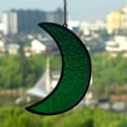 thumbnail image 2 of KAKOWELY Hanging Window Decor Suncatcher Moon Shaped Acrylic Green 2Pcs 5.1X3.6X0.08In, 2 of 6