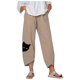 thumbnail image 2 of ICHUANYI Liquidación Moda Mujer Casual Suelto Algodón Lino Señoras Impreso Pantalones De Pierna Ancha ICHUANYI WER202308251769, 2 of 6