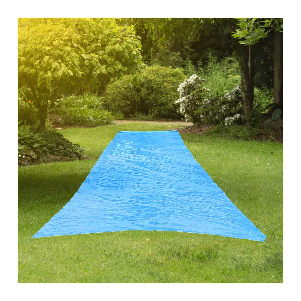 Super Slip Lawn Water Slide XL RESILIA 20 Feet Long x 6 Feet Wide for Adults and Teens Powder Blue with Hold Steady Stakes 