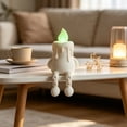 thumbnail image 7 of VORJELT Cute 3D Printed Shine-in-the-Dark Candle Figurine with Movable Joints Adjustable Desktop Ornament for Home Decor and Gifting White, 7 of 7
