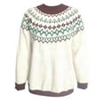 thumbnail image 4 of TrendOFT Fair Isle Sweaters for Women Pullover Sweaters Oversized Knit Casual Loose Crewneck Vintage Striped Long Sleeve Jumper Tops Mint Green L, 4 of 4