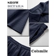 thumbnail image 3 of Colsmile Men's 2-Piece Summer Outfit Set - Textured Quarter-Zip Polo Shirt & Drawstring Shorts, Casual Vacation Summer Set, 3 of 10