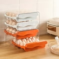thumbnail image 4 of KMSS Egg Holder for Refrigerator, 32 Grids Large Capacity Egg Fresh Storage Box for Fridge Egg Dispenser Holder Stackable Kitchen Fridge Egg Container, 4 of 7