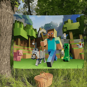 Popular Game M-Minecraft-T Retro Flags Multiple Choice Living Studio Booth Interior Decoration Banner