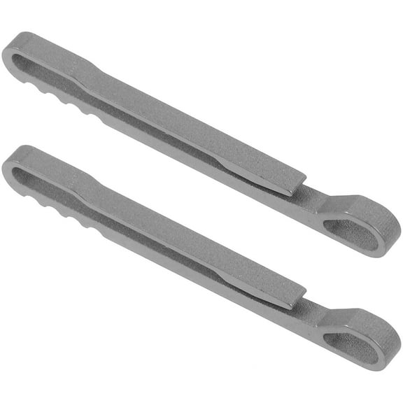 Beaupretty Hook Keychain Carabiner Grey Pocket Clip Buckle Lightweight Strong 2Pcs