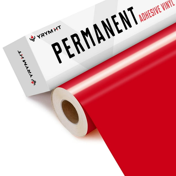 Rollo de vinilo permanente rojo YRYM HT, 30 cm x 15,25 m, adhesivo mate