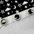 thumbnail image 4 of Homewish Kids Children Stars Print Curtains Pack of 2 (42x84 Each),Starry Sky Curtains Blackout,Black White Bedroom Curtains,Luxury Bedroom Decor, 4 of 6