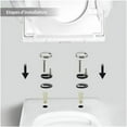 thumbnail image 5 of Vidrios del retrete del freno de la caída del asiento del inodoro en la tapa blanca del retrete para el asiento del retrete del cuarto de baño, 5 of 5