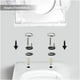 thumbnail image 5 of Asiento de inodoro con freno de caída, vasos para inodoro en color blanco, tapa de inodoro para baño, asiento de inodoro, 5 of 5