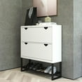 CosmoLiving by Cosmopolitan Brielle Entryway Shoe Storage, White ...