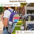 thumbnail image 6 of ZIATUBLES Clear Backpack, Heavy Duty Fabric & PVC Transparent Bookbag with Axolotl Hearts Print, Large Capacity See Through Backpack for School College Work Travel Security, 6 of 7