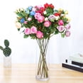 thumbnail image 3 of Rosa Artificial YSR-010 de 7 Ramas en Blanco, Ideal para Decoración Interior y Exterior, Resistente al Agua y Duradera, Perfecta para Bodas, Fiestas y Eventos Especiales, Altura de 60cm., 3 of 6