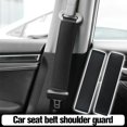 thumbnail image 3 of Almohadilla de algodón negra para cinturón de seguridad de coche: suave, cómoda y universal para todos los modelos. Protección para adultos y niños., 3 of 5