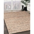 thumbnail image 3 of Ahgly Company Machine Washable Indoor Square Contemporary Orange Salmon Pink Area Rugs, 6' Square, 3 of 7