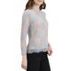 thumbnail image 4 of INSPIRAR CHIC Blusa Elegante de Manga Larga con Encaje y Cuello Volante, dobladillo Peplum, Floral, Talla XL, Azul-Rosa, 4 of 8