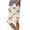 White, variant on cocolona Womens Summer Casual Printed Beach Shorts Elastic Waist Straight Splited Leg Knee Length Shorts with Pockets