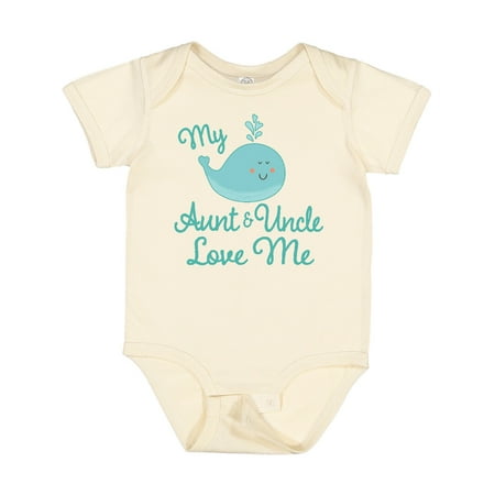 

Inktastic My Aunt and Uncle Love Me Whale Gift Baby Boy or Baby Girl Bodysuit