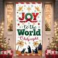thumbnail image 4 of Decorative Design Christmas Banner Holy Night Joy to the World Holiday Decoration Outdoor Indoor Christmas Celebration Banner for Church Event Family Gathering Gift Decoration, 4 of 9