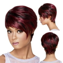 UTOURS Human Hair Wigs For Women Black Color Natural Lace Hair Fashion Synthetic Temperament Messy Hair Wig Red Hair Wigs Fem