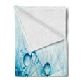 thumbnail image 2 of Aqua Soft Flannel Fleece Throw Blanket, Dandelion with Floral Leaves Oracle Flower and Mystic Rainy Art Print, Cozy Plush for Indoor and Outdoor Use, 60" x 80", Turquoise White, by Ambesonne, 2 of 5