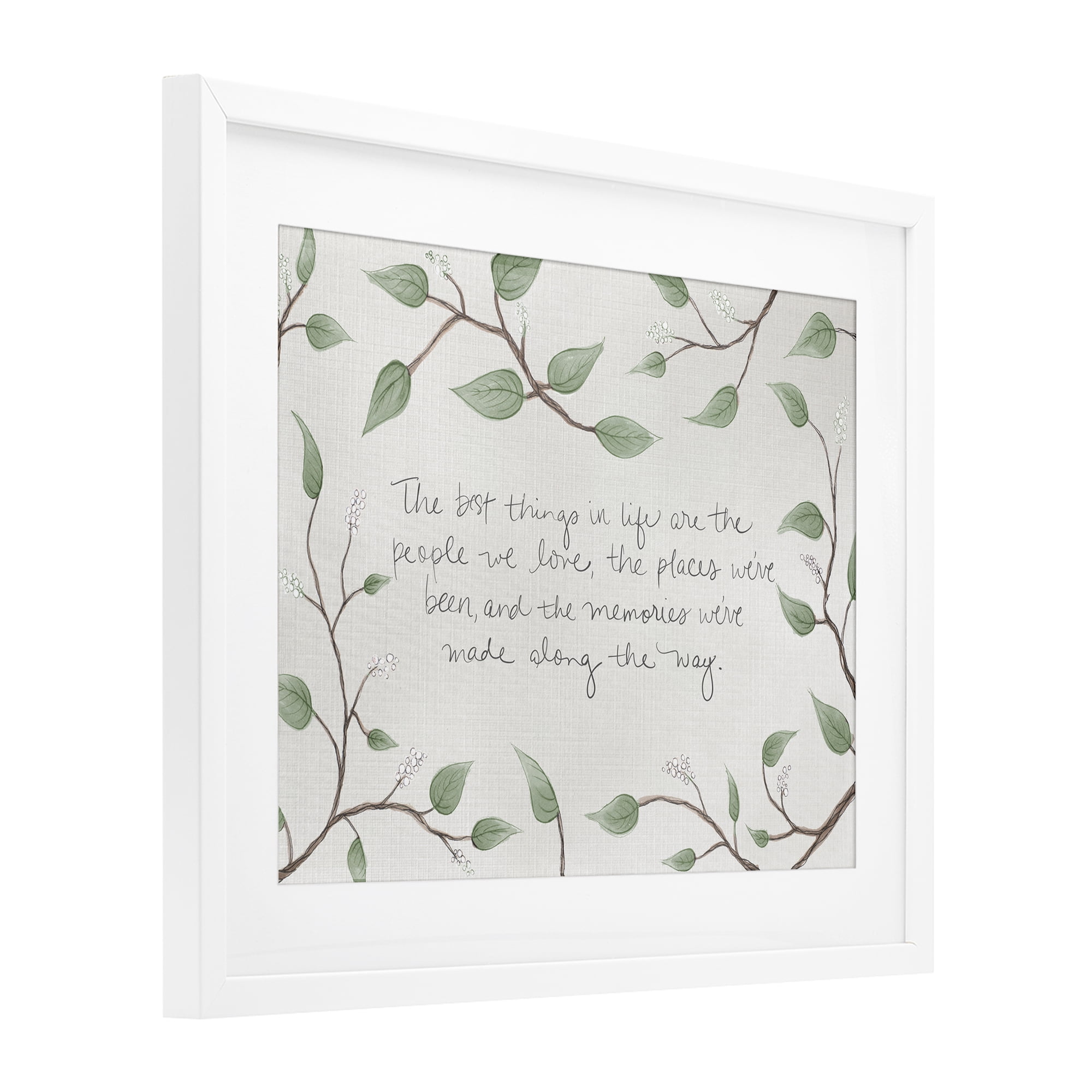Stupell Industries The Best Things In Life White Framed Print Under Glass, design by SD Graphics Studio