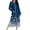 Multicolor, variant on Aboser Womens Zipper Robes Elegant Floral Graphic Housecoat Long Sleeve Zip Front Sleepwear Cozy Full Length Bathrobes Casual Crew Neck Loungewear Long Nightgown with Pockets