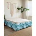 thumbnail image 2 of Marble Texture Bed Skirt Blue White Cloudy Metallic Pattern Bed Skirts Queen Size 16 Inch Drop, Wrap Around Dust Ruffle&nbsp;Bedskirt with Adjustable Elastic Belt for Queen Size Beds, 2 of 7