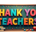 thumbnail image 4 of Colorful Thank You Teachers Backdrop Banner, Teacher Appreciation Day Decor, Education Theme Background, for Classroom Celebrations Teacher Parties Photo Props, 4 of 4