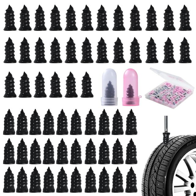 Kit de tornillos para reparación de neumáticos LYLDYYW, 60 piezas, clavos de goma