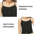 thumbnail image 5 of COMFREE Women's Camisole with Built in Bra Tank Top Flowy Swing Pleated Tank Top Cami with T-Button Adjustable Strap, 5 of 8