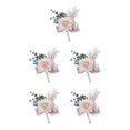 thumbnail image 2 of Destyer 1/2/3/5 Safety Pin Boutonniere For Prom And Party - And Reusability Eco-friendly Pink Corsage 5PCS, 2 of 6