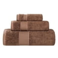 thumbnail image 3 of Superior Niles Egypt Produced Giza Cotton 3 Piece Towel Set, Chocolate, 3 of 14