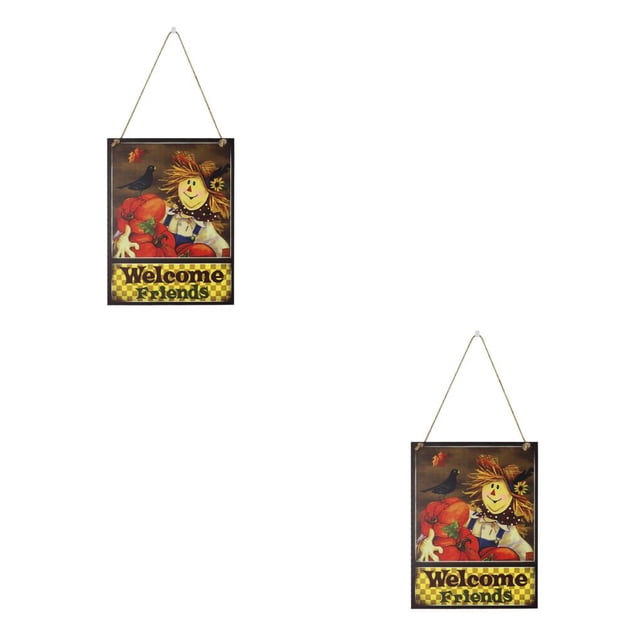 Letrero de puerta Matsuzay Calabaza temática de otoño Placa colgante para festival al aire libre