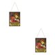 thumbnail image 3 of Cartel de puerta de calabaza rectangular Wosthever decoraciones para exteriores con cuerda, 3 of 6