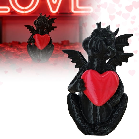 BotaniNest Valentine's Day 3D Printed Decorative Ornament Baby Holding A Heart Ornament Valentine's Day Surprise 3D Printed Ornament Valentine's Day 3D