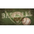 thumbnail image 2 of Rae, Marla 18x11 White Modern Wood Framed Museum Art Print Titled - Eat, Sleep, Baseball, Repeat, 2 of 4