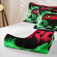 thumbnail image 4 of Castle Fairy Neon Off-Road Truck Quilt Full,Lightning Splash Print Full Bedspread Sets for Bedroom,Red Green, 4 of 7