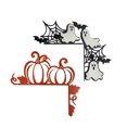 thumbnail image 1 of Decoraciones de Puertas de Halloween Decoración de Escena Puerta de Hierro Esquina Colgante Decoración de Esquina de la Calabaza de Halloween Y la Puerta Fantasma 2 Piezas Decoraciones de Halloween Pa, 1 of 1