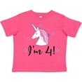 thumbnail image 3 of Inktastic 4th Birthday Cute Unicorn Girls Toddler T-Shirt, 3 of 5