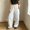 Beige, variant on Morttic Women's Solid Color Drawstring Elastic High Waist Loose Wide Leg Pants with Pockets Beach Vacation Lounge Pants Beige，XS
