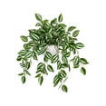 thumbnail image 2 of Artificial Potted Green Plant 17.7x5.3in Realistic Faux Greenery Plastic Indoor Office Home Hotel Decorative Potted Plant Tabletop Shelf Accent, 2 of 5
