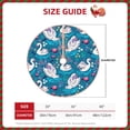 thumbnail image 3 of Daiia Swan On The Pond Drawing Merry Christmas Tree Skirt , Xmas Large Lace-up Tree Skirt, Santa Snowflakes Rustic Home Decorations New Year Party Farmhouse Decor-30", 3 of 7