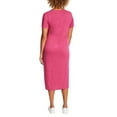 thumbnail image 3 of Jessica Simpson Women's Soft Jersey Side Slits T-Shirt Midi Dress-Red / M, 3 of 4