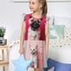 thumbnail image 4 of Balery Colorful Dog Cat Collage Camisón de princesa para niñas, pijama de algodón con mangas abullonadas, suave y bonito.-Small, 4 of 6