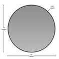 thumbnail image 5 of Emma + Oliver Black 36" Round Metal Wall Mounted Mirror with Oxidized Finish for a Distressed Look, 4mm Silvered Back and Anti-Shatter Safety Film, 5 of 9