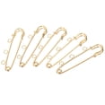 thumbnail image 1 of Uxcell Safety Pins 2.24 Inch Large Metal Sewing Pins with Holes Gold Tone 20Pcs, 1 of 6