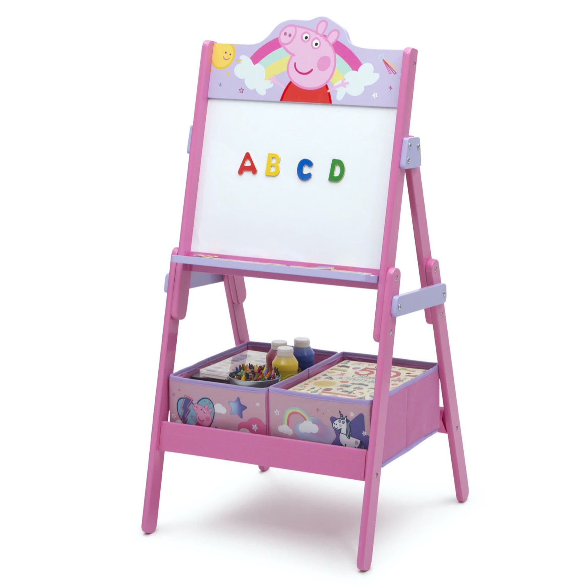 Peppa Pig Wooden Activity Easel with Storage by Delta Children, Greenguard Gold Certified
