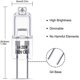 thumbnail image 3 of G4 Halogen Bulbs, 12V 20W Halogen Pin Base Lamp, 350LM, Dimmable, Clear Capsule Lamp, Pack of 10, 3 of 3