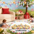 thumbnail image 4 of Round Easter Bunny Shaped Welcome Mat 2026 Easter Absorbent Non And Durable Mat Round Easter Rug Sizes 40CM/60CM/80CM Rice Blanket Throw Blanket Outdoor Rug Bedroom Floor Rug Big Rugs for Living Room, 4 of 4